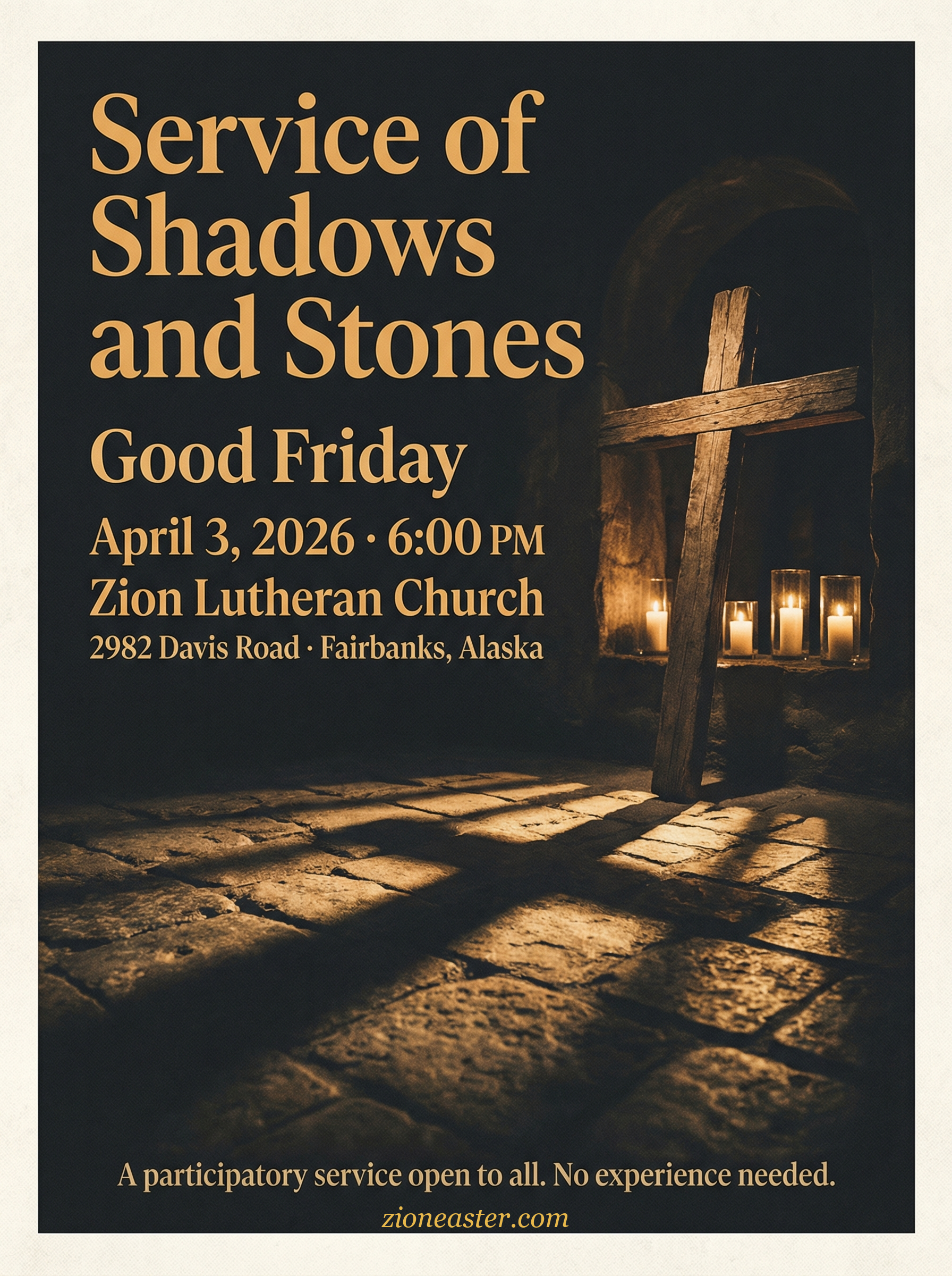 Newsminer display ad — Service of Shadows and Stones